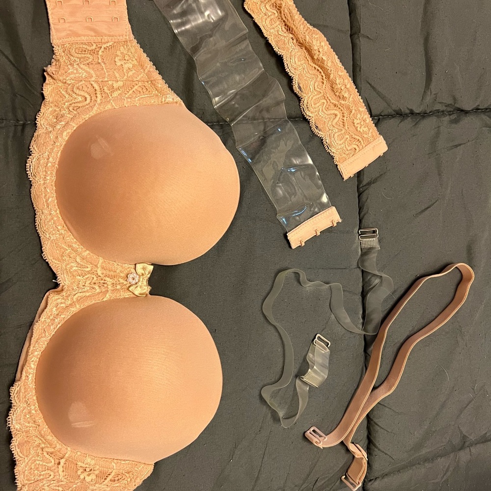 Strapless Bra with interchangeable back and straps size C cup